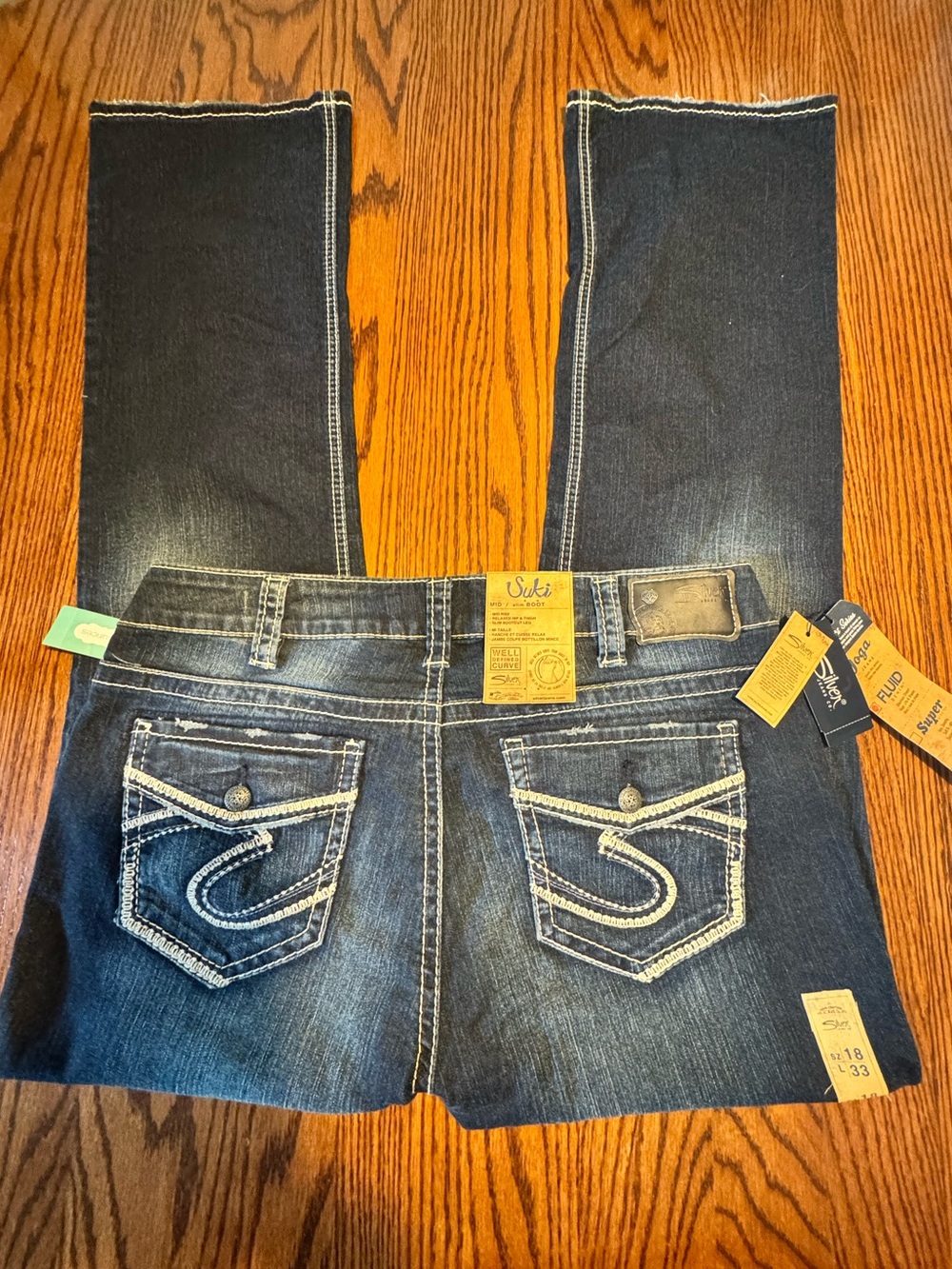 SUKI mid Silver Jeans from Maurices
Size 18; L 33